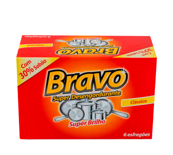 Bravo Esfregão Regular – 6 Unidades