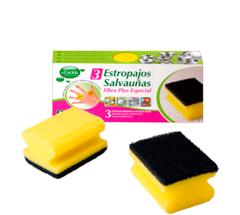 Esfregão Salva Unhas Fibra Plus – 3 Unidades