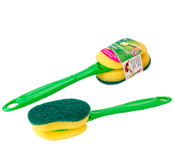 Esponja com Esfregão Verde com Cabo