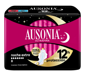 Ausonia Ultrafina Noite Extra 8 Pensos