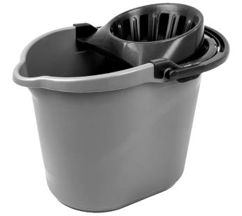 Balde de 15 Litros com Espremedor – Cinzento