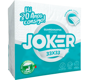 Guardanapos 33x33cm Folha Dupla Joker