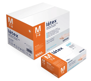 Luvas de Latex com Pó Tamanho L 100 Unidades
