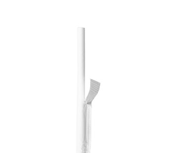 Palhinhas de Papel Embaladas Individualmente – Branco – 20cm