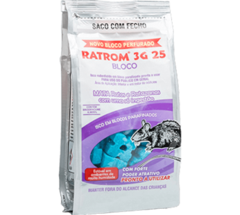Ratrom Rodenticida 3G 25 Blocos 300g