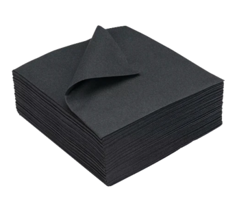 Guardanapos Ecolabel “Double Point” 20x20cm – Preto – 100 Guardanapos
