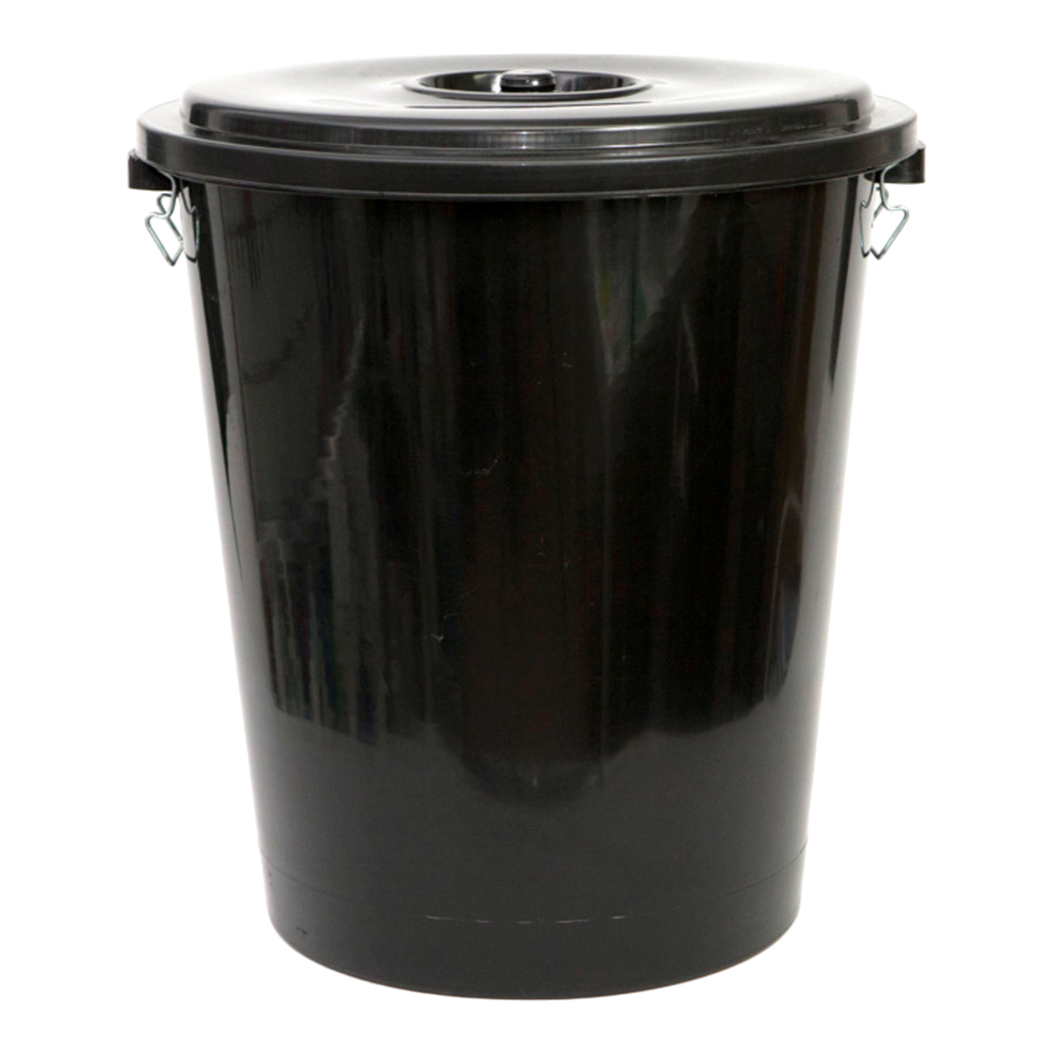 Balde do Lixo Preto com Tampa 100l