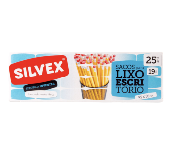 Sacos do Lixo para Escritório 19l – 25 Sacos – Branco – Silvex