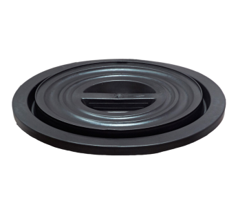 Tampa para Balde do Lixo Preto Resistente 75l