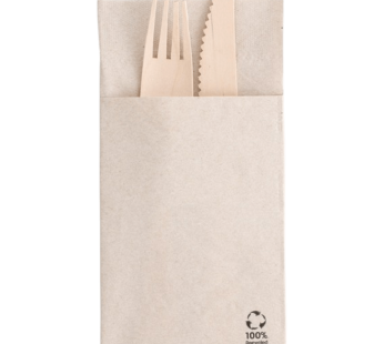 Guardanapos Canguru Ecolabel Natural 40x40cm – Folha Dupla – Maço 50 Unidades
