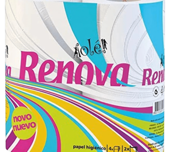 Papel Higiénico Renova Olé – Folha Dupla 16×4 (64 rolos)