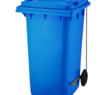 Contentor 120l com Rodas e Pedal de Abertura – Azul