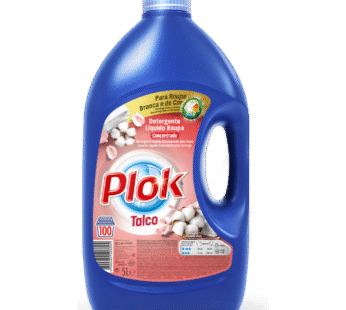 Plok Detergente Roupa Talco 5Lt – 100 Doses